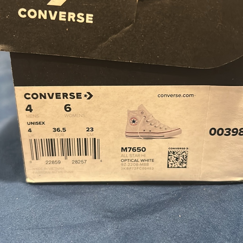 Converse- All star hi, Optical White, 5.5 women QS - Picture 5 of 5